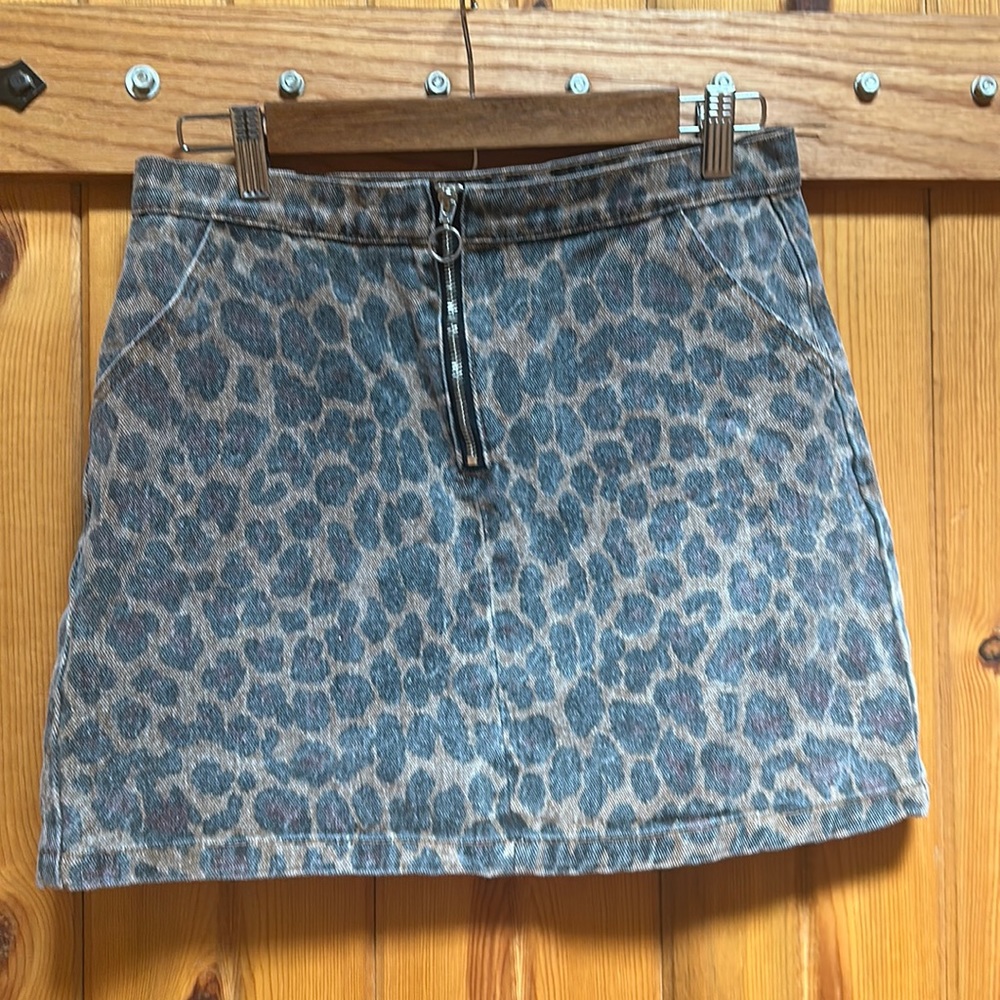 Hayden leopard print mini skirt.